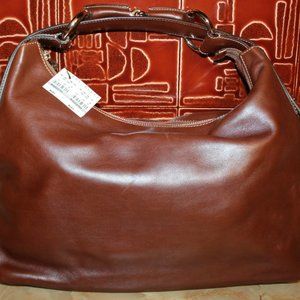 Auth. GUCCI Leather Medium Hobo Bag 115867